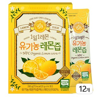 홀베리 박소현 레몬즙 1일 1레몬 유기농 12박스(20g*14포*12박스/168포), 280g