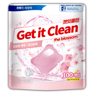 겟잇클린 초고농축 캡슐세제 더블라썸, 1개, 100개입