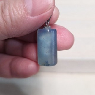 晶寶水晶 海藍寶吊墜項鍊 清新海洋風格 優雅晶石飾品 尺寸約19.5-21.2mm