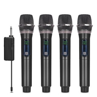 DAWANG 無線麥克風 2.4G無線傳輸 即插即用 智能降噪 一拖四 電量顯示 音量可調節, 全新升級 一拖四【電量顯示+音量可調節】, DW-M001-C
