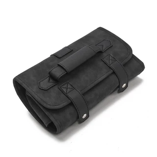 쿠쿠스토어 이발 가위 가방 애완동물 미 도구 헤어 스타일리스트 정리함 빗 PU 휴대 케이스, 02 black