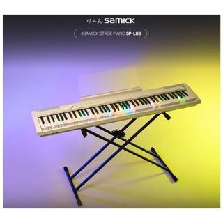 삼익 K-POP 스테이지 디지털피아노 SP-L88, 검정본체+스탠드+의자+헤드폰, 1개