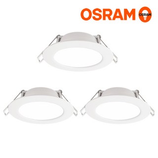 오스람 LED 다운라이트 3인치 8W 매입등 매립등 플리커프리, 3개, 전구색