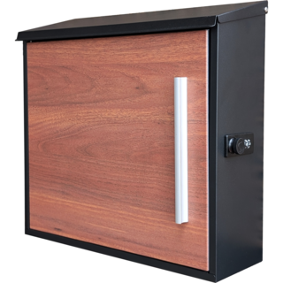 橫式木紋信箱 (贈大號10MM貼片) 郵箱 門口信箱 郵筒 壁掛信箱 信件收納箱, 木紋, 1個