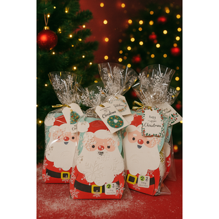 뇽마미똑 100% 국내생산 크리스마스 산타 아동 양말 5종 + OPP 백 DIY 선물세트 구디백