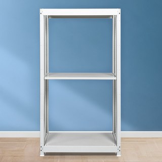 부원진열장 경량랙 튼튼한 철제선반 무볼트 조립식 앵글 창고 사무실 공장 베란다 다용도 선반 3단, 900, 900*450, 블랙 연결형, 1개