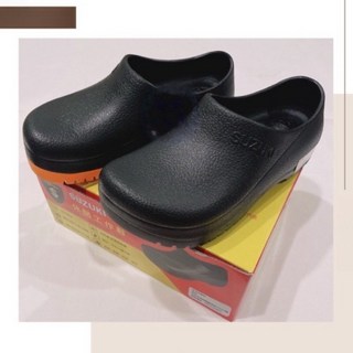 SUZUKI 工作鞋 輕量化 100%防水 防滑 土水鞋 休閒鞋 塑膠鞋 黑色 廚師鞋 無塵鞋 台灣出貨