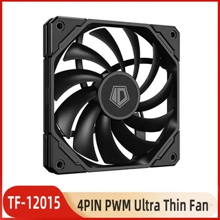 ID-COOLING TF-12015 120mm 냉각 팬 두께 15mm 초박형 PC 케이스 4Pin PWM 온도 제어 음소거 CPU 쿨러, 01 AS SHOW, 01 없음 RGB, 01 BK-1pcs