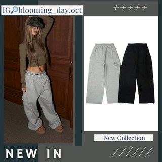 正韓側邊造型寬褲-韓國代購東大門秋冬女裝寬鬆顯瘦休閒長褲