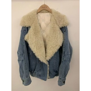 韓國代購 羊羔毛鴨絨牛仔外套 羊羔毛外套 牛仔外套 鴨絨外套 冬天外套 韓國外套 正韓外套
