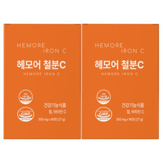 빈혈 고함량 어지럼증 도움 영양제 체내흡수 철분제, 90정, 2개