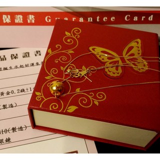 金石盟 附黃金保證書 楓生水起好運來黃金項鍊，純黃金0.20錢，母親節生日新婚禮物首選