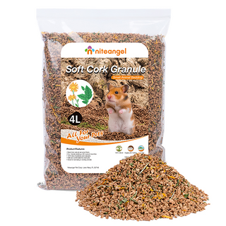 나이트엔젤 햄스터 자연베딩 코르크알갱이, 2.작은입자+금잔화