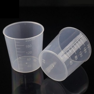 플라스틱 눈금 계량컵 200ml 10P 용량확인 준비물 교재 교구 수업 실습, 1개