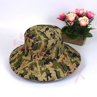 迷彩大簷漁夫帽男女牛仔帽 春戶外休閒遮陽迷彩帽子 圓帽西部牛仔防塵防曬工作迷彩帽旅遊帽子防風工作帽