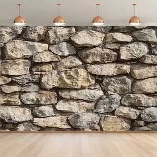 심플한 돌담 테마 파티 패턴 배경 천을 사용한 배너 실내외 장식에 적합, 09 150X100, 01 MULTI