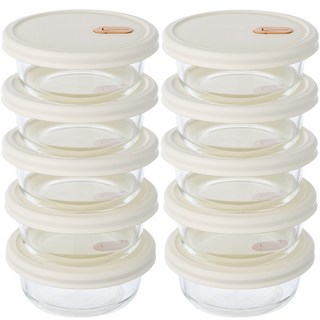 잇센스 10P 냉동밥 보관용기 전자레인지 내열유리 360ml, 냉동밥용기, 10개