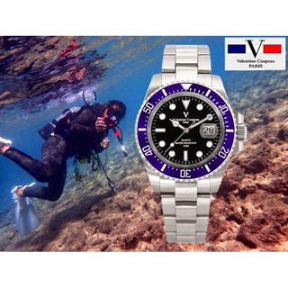 Valentino Coupeau 范倫鐵諾 潛水錶 陶瓷外框 藍寶石水晶鏡面 100M防水