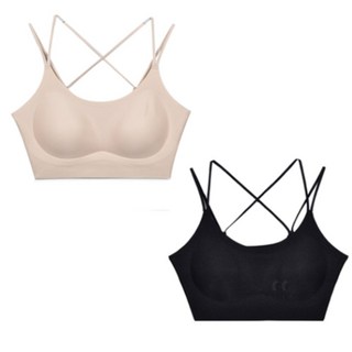 여유로미 비스코스 레이온 노와이어 심리스브라 몰드 이중끈 스포츠 브라 노와이어브라 주니어브라 심리스브라렛