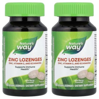 네이처스웨이 징크 아연 로젠지 Zinc Lozenges 와일드 베리 60정 2개