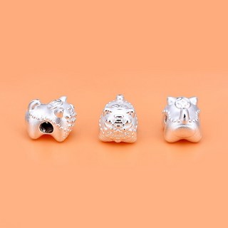 FG273 S999 3D硬銀 金虎爺 虎爺, 1#白色, 1個