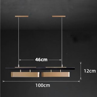 簡約電鍍餐吊燈 二燈/三燈 一字型吧檯燈 餐桌燈 長條燈 中島燈, 雙燈 / 三色變光 沒帶搖控