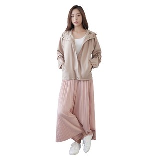 貝柔MIT防風防潑水輕量連帽外套_卡其(女風衣)台灣製 防曬 落肩