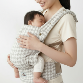 루루루드림 신생아 아기띠 하운드투스, 화이트하운드투스