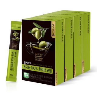몽베스트 유기농 100% 올리브 오일, 4개, 140g