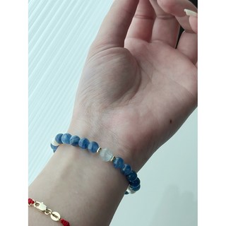 兔毛藍晶手鏈 珍珠 水晶