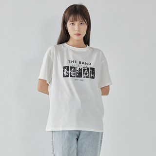 HanVo 美式復古五格圖案寬鬆短袖T恤 oversize吸濕排汗韓系上衣 女生上衣