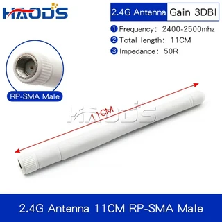 2PCS 2.4G 안테나 접이식 접착제 스틱 3DBI WLAN 라우터 Wifi 모듈 신호 향상 2400-2500mhz SMA 남성 커넥, 01 2.4G 11CM RPSMA Male