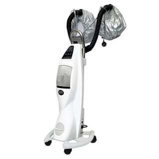 미용실 헤어 스팀기 모발 머리 헤어샵 케어 미스트기 관리 업소용 헤어스티머 두피 얼굴, 1개, 한식 듀얼 헤드 극지 화이트-모자 2개