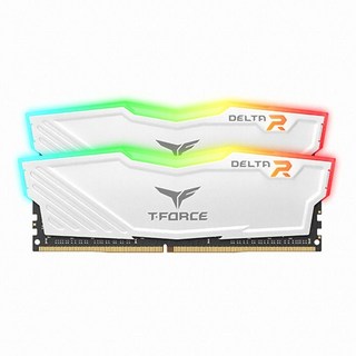 팀그룹 T-Force DDR4 8G CL16 Delta 데스크탑용 PC4-25600 RGB 화이트 서린 2p, 2개