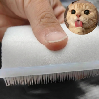 고양이 반려동물 편안한 구루밍 브러쉬, 1개, 화이트