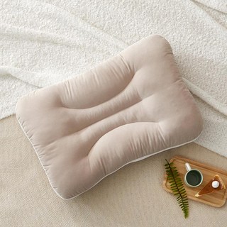 모던하우스 리빙 목이 편안한 부드럽고 낮은 메쉬경추베개 40x60 FP1124004, 베이지+화이트, 1개