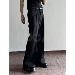 臺灣優選 高級感西褲男女垂感喇叭褲黑色長褲春秋季寬鬆顯瘦百搭休閒褲子