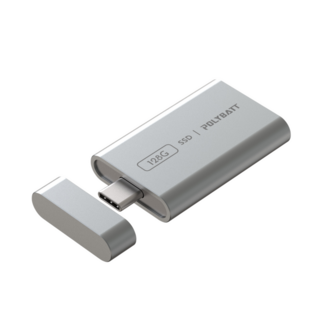 POLYBATT官方直營 外接式SSD固態硬碟 高速450MB/s讀寫 256G 銀色, 銀色,單入, 256GB