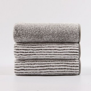 毛巾洗臉家用男士洗澡女比純棉全棉吸水面巾不掉毛成人情侶珊瑚, 毛巾3條裝-2豎條+1滿天星, 1個