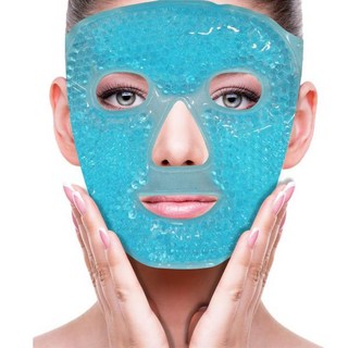 쿨링 패드 붓기 콜드 페이스 아이 마스크 아이스 팩 얼굴 부기 다크 서클 젤 비드 핫 히트 냉찜질팩 스파 여성용 용 압력 (블루), Blue