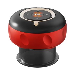 NICHIYOU 온열 부항기 자동식 전동식 부항기, 레드*블랙, 1개