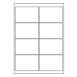 오피스라벨 A4 라벨지 8칸(2x4) 100매 흰색 물류관리용라벨 스티커라벨 A4라벨 폼텍 규격 라벨용지 라벨지, 100개