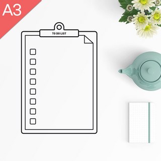네임코코 A3 빅사이즈 스케줄 플래너 탈부착형 냉장고 메모시트 메모스티커, A3메모시트(1)-클립보드1