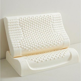 YONIVI 천연라텍스 굴곡형 경추 베개+속커버+겉커버, 화이트, 1개