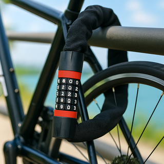 모다이 5중 보안 합금 체인 자전거 자물쇠, 1개, 블랙