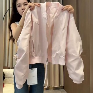 歐貨高端棒球服外套女2025早秋新款高級感慵懶寬鬆百搭長袖上衣