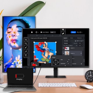 써밋 32인치 피벗 모니터, 81cm, S8