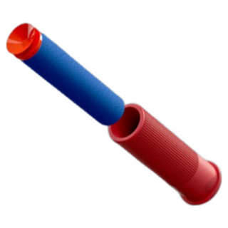 雙管拋殼軟彈槍 A0459 (可單/雙發/玩具槍), 藍色, 1套