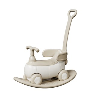 4合1兒童搖搖馬推車, 奶油米, 1箱