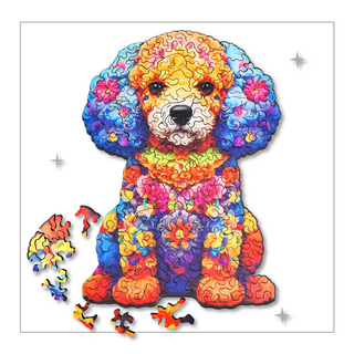 퍼즐 힐링 아트 디자인 두뇌 개발 집중력 완벽한 선물, 1개, 럭키 도그, 80피스